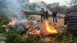 نشطاء يحرقون بوظة إسرائيلية