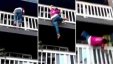 فيديو: لحظة سقوط فتاة أمريكية من شرفة منزلها