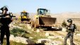 الاحتلال يجرف أساسات بركة لري المزروعات في ارطاس جنوب بيت لحم